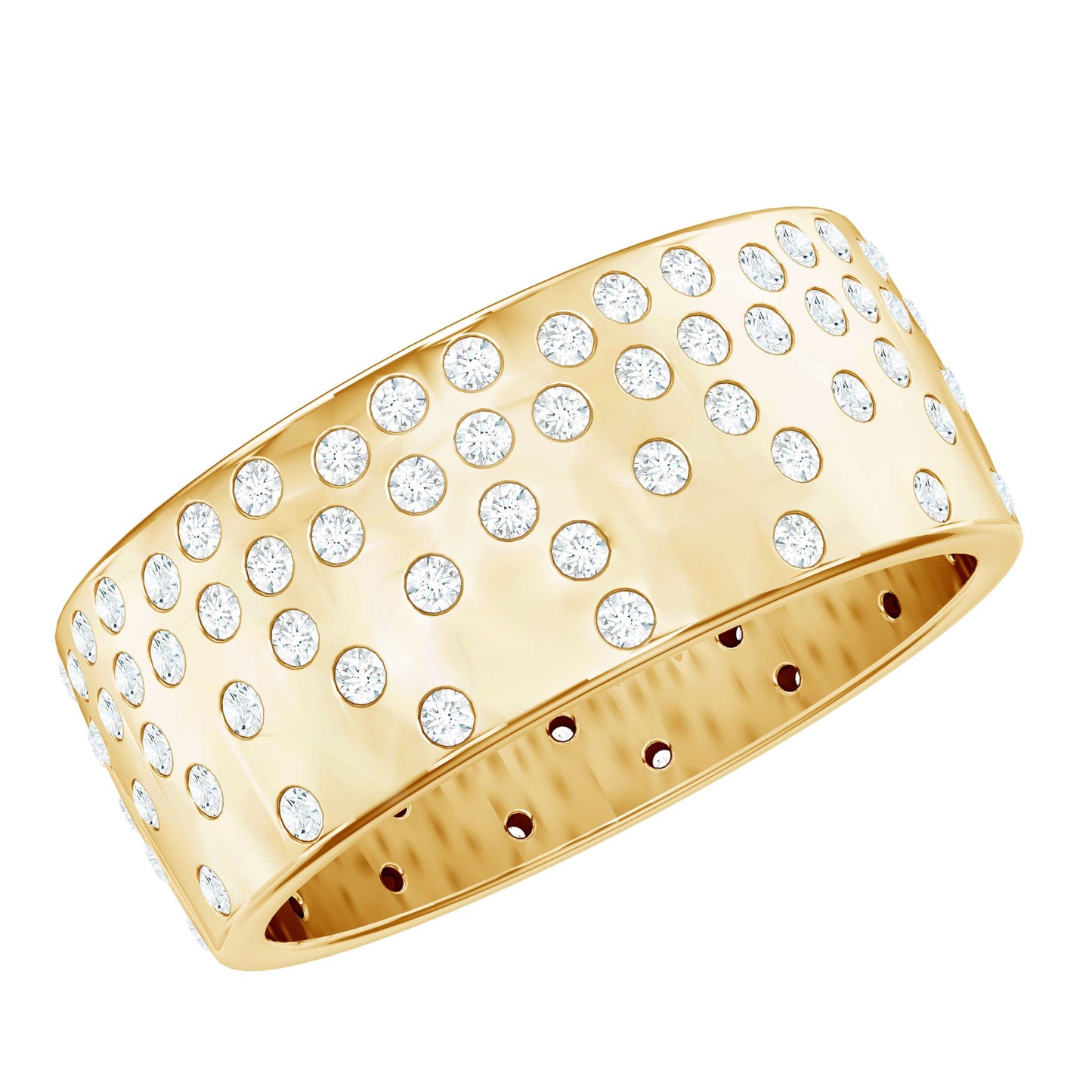 Certified Lab Grown Diamond Wedding Band in Flush Setting