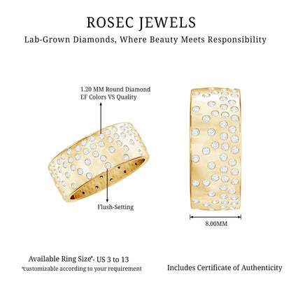 Certified Lab Grown Diamond Wedding Band in Flush Setting
