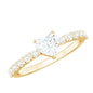 Lab Grown Diamond Heart Promise Ring With Side Stones