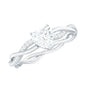 5 MM Heart Shaped Diamond Ring For Women