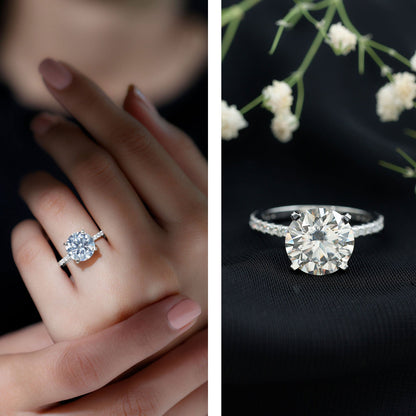 4 Carat Lab Grown Diamond Engagement Ring