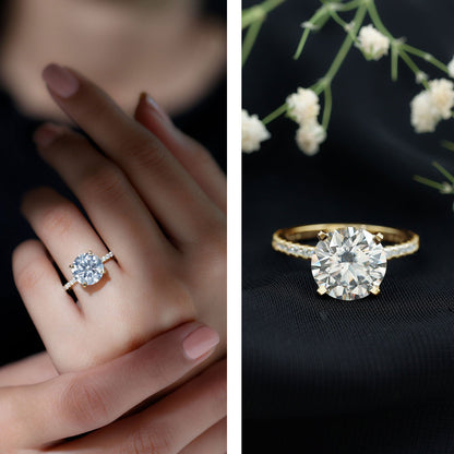 4 Carat Lab Grown Diamond Engagement Ring