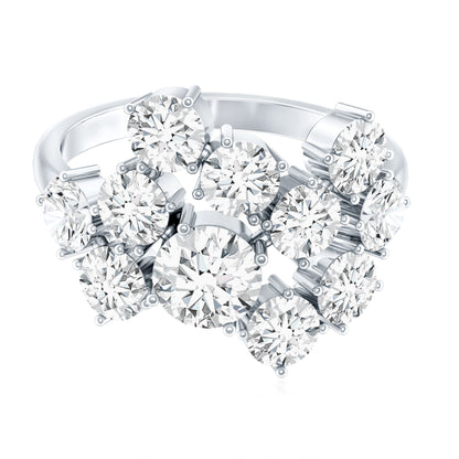 Certified Lab Grown Diamond Statement Engagement Ring for Women