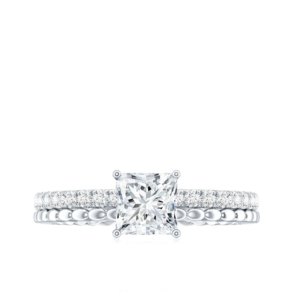 Princess Cut Lab Grown Diamond Promise Ring With Certificate