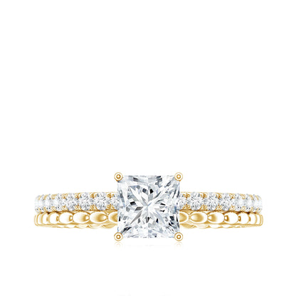 Princess Cut Lab Grown Diamond Promise Ring With Certificate