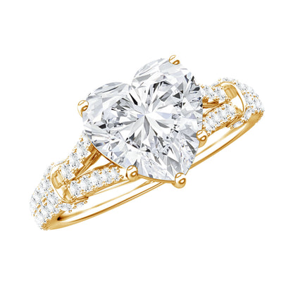 8 mm Lab Grown Diamond Heart Shape Engagement Ring