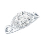 7 MM Round Lab Created Diamond Solitaire Infinity Ring for Her
