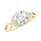 7 MM Round Lab Created Diamond Solitaire Infinity Ring for Her
