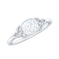 Certified Cushion Cut Diamond Knot Promise Ring