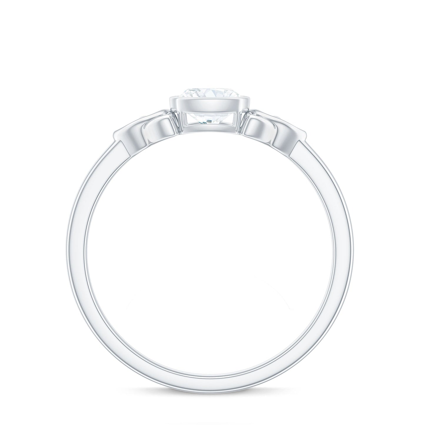 Certified Cushion Cut Diamond Knot Promise Ring