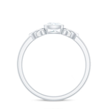 Certified Cushion Cut Diamond Knot Promise Ring