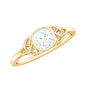 Certified Cushion Cut Diamond Knot Promise Ring