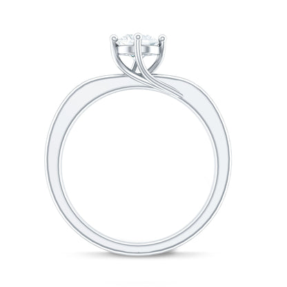 Lab Grown Diamond Solitaire Ring With 4 Prong Diagonal Set