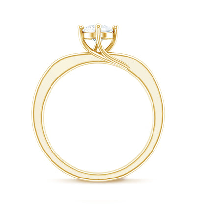 Lab Grown Diamond Solitaire Ring With 4 Prong Diagonal Set