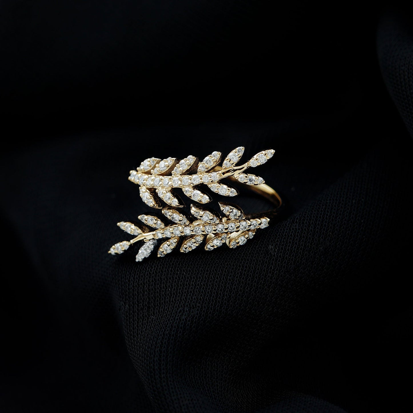Certified Nature inspired Lab Grown Diamond Cocktail Ring for Women