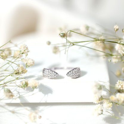 Lab Created Diamond Wedding Wrap Ring For Women