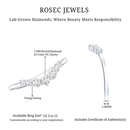 Certified Brilliant Cut Lab Grown Diamond Wedding Band Enhancer