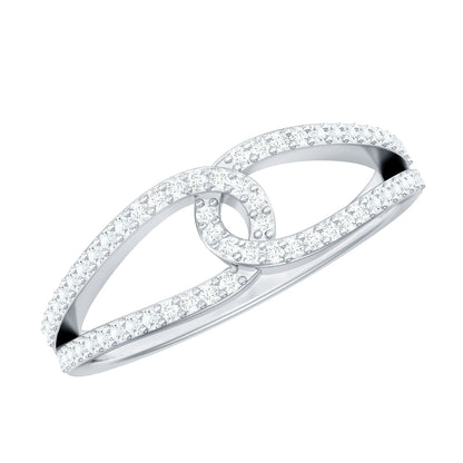 Brilliant Cut Lab Created Diamond Knot Anniversary Ring for Her