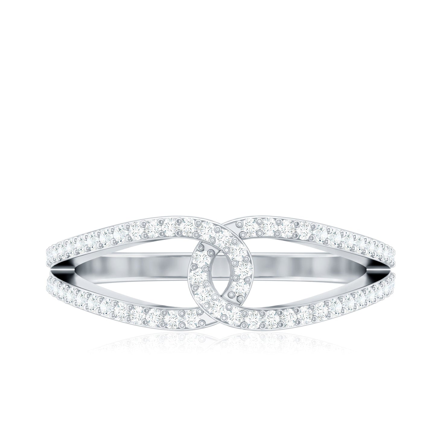 Brilliant Cut Lab Created Diamond Knot Anniversary Ring for Her