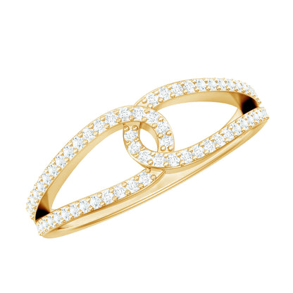 Brilliant Cut Lab Created Diamond Knot Anniversary Ring for Her