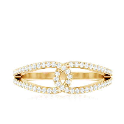 Brilliant Cut Lab Created Diamond Knot Anniversary Ring for Her
