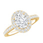 Certified 6X8 mm Lab Grown Diamond Oval Shape Engagement Ring