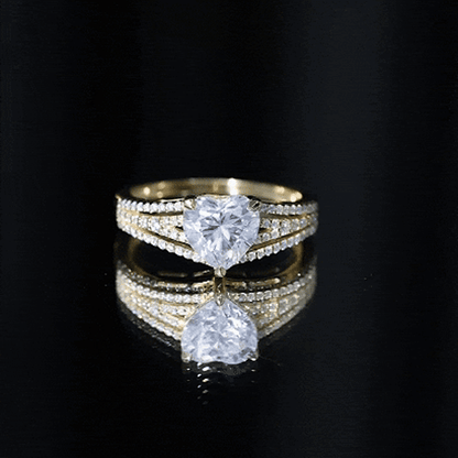 2 Carat Lab Created Diamond Heart Engagement Ring