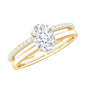 5X7 MM Oval Cut Diamond Solitaire Promise Ring For Her