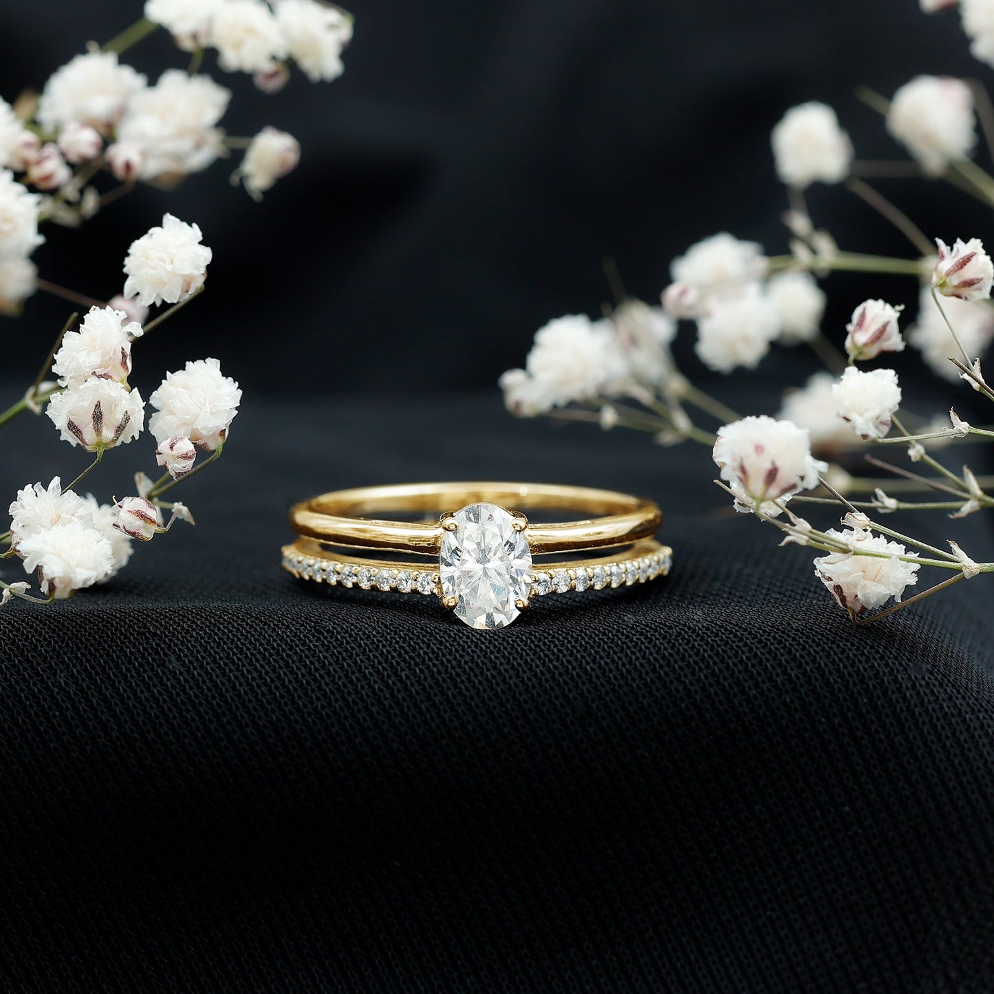 5X7 MM Oval Cut Diamond Solitaire Promise Ring For Her