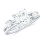 Princess Cut Lab Grown Diamond Double Band Ring