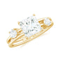 Princess Cut Lab Grown Diamond Double Band Ring