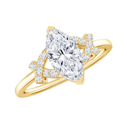 Lab Grown Diamond 5X10 MM Marquise Engagement Ring