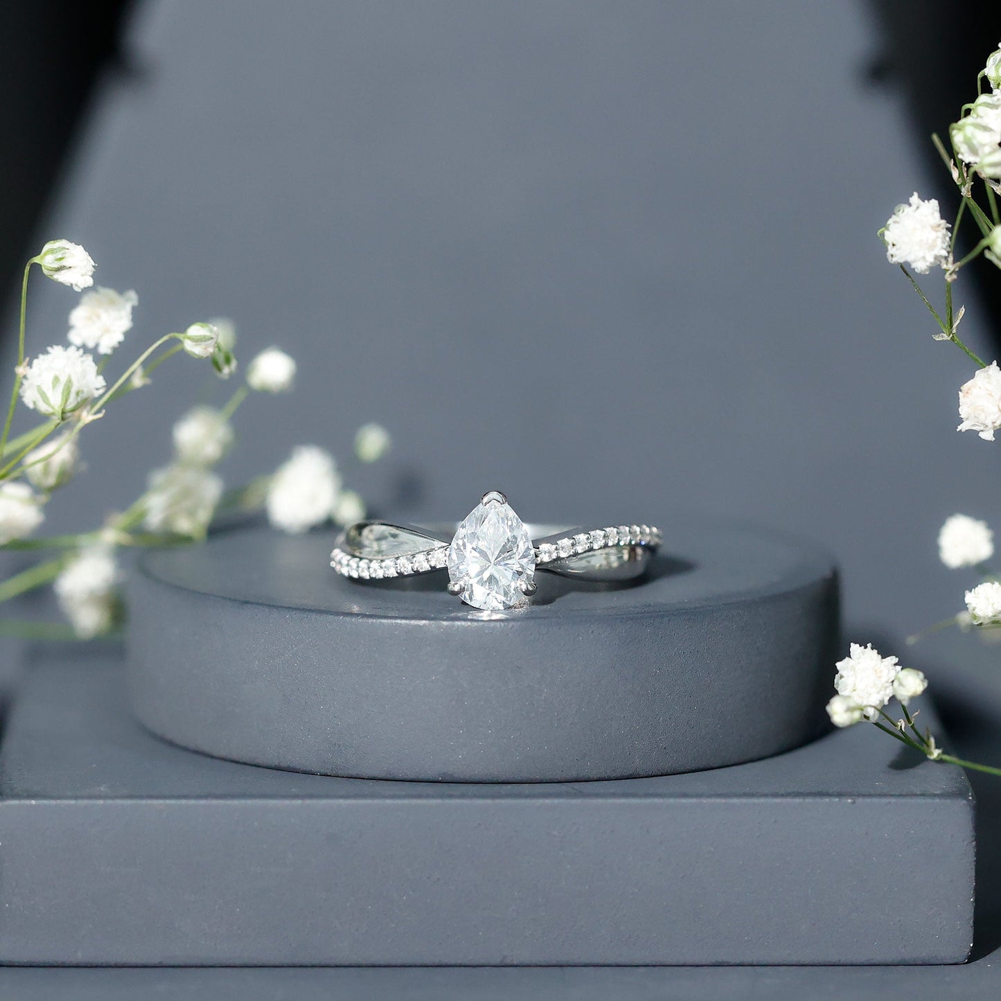 Pear Cut Diamond Classic Engagement Ring