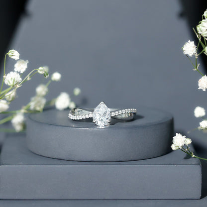 Pear Cut Diamond Classic Engagement Ring