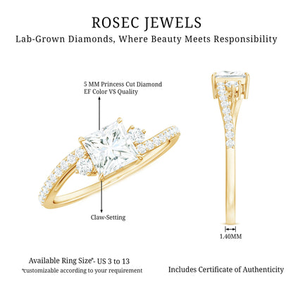 Certified Lab Grown Diamond Promise Engagement Ring
