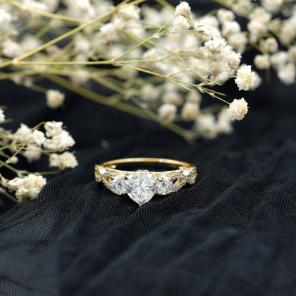 Certified 7 MM Lab Grown Diamond Heart Shaped Engagement Ring