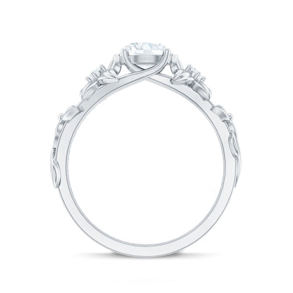 Certified 1 Ct Lab Grown Diamond Nature Engagement Ring