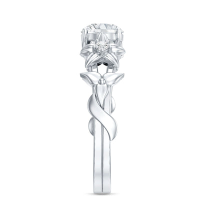 Certified 1 Ct Lab Grown Diamond Nature Engagement Ring