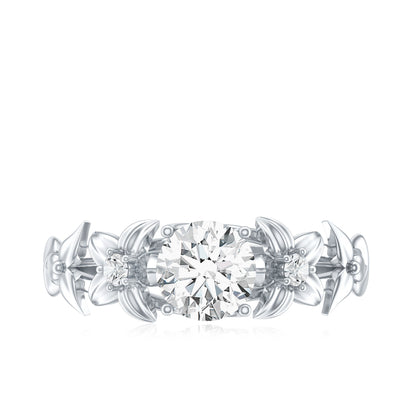 Certified 1 Ct Lab Grown Diamond Nature Engagement Ring