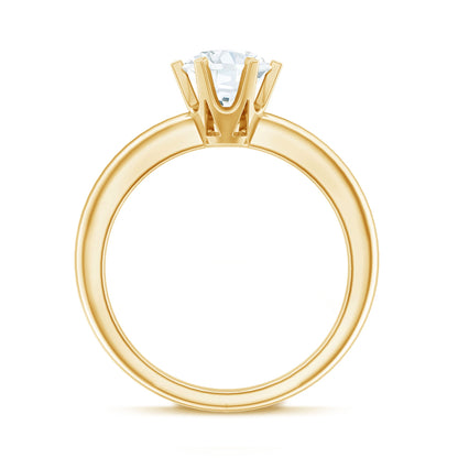 Brilliant Cut Lab Grown Diamond Solitaire Engagement Ring With 6 Prongs