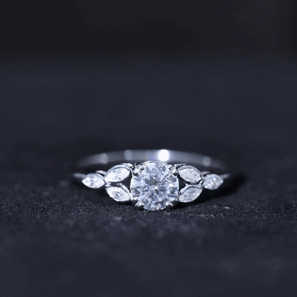 Certified 6 MM Round Diamond Promise Engagement Ring For Her