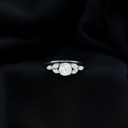 Certified 6 MM Round Diamond Promise Engagement Ring For Her
