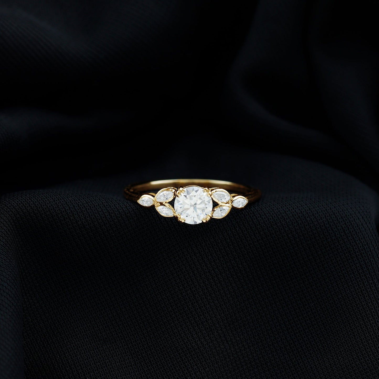 Certified 6 MM Round Diamond Promise Engagement Ring For Her
