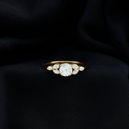 Certified 6 MM Round Diamond Promise Engagement Ring For Her