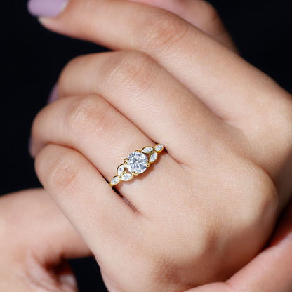 Certified 6 MM Round Diamond Promise Engagement Ring For Her