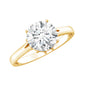 Lab Grown Diamond 8mm Round Engagement Ring With Certificate