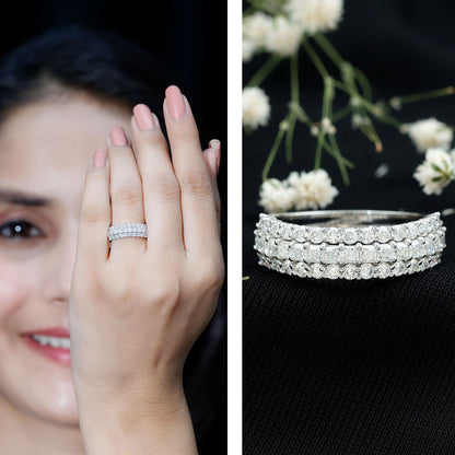 Half Eternity Lab Grown Diamond Wedding Band