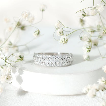 Half Eternity Lab Grown Diamond Wedding Band