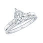 Certified Lab Grown Diamond 6X8 MM Teardrop Bridal Ring Set