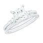 Lab Grown Diamond 6 MM Princess Cut Engagement Ring With Enhancer